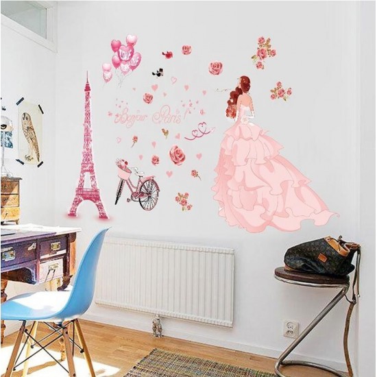 Sticker decorativ, Bonjour Paris, 130 cm, 782STK Sticker decorativ, Bonjour Paris, 130 cm, 782STK