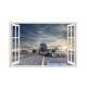 Sticker decorativ, Fereastra 3D, Avion, 85 cm, 646STK