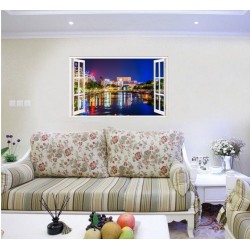 Sticker decorativ, Fereastra 3D, Bucuresti, 85 cm, 634STK Sticker decorativ, Fereastra 3D, Bucuresti, 85 cm, 634STK