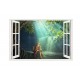 Sticker decorativ, Fereastra 3D, Cascada, 85 cm, 616STK