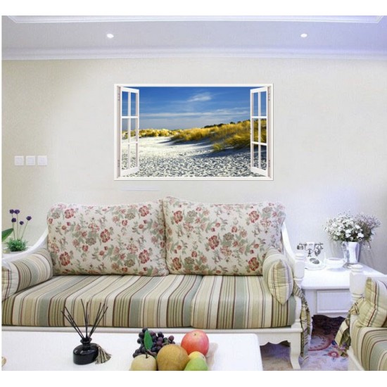 Sticker decorativ, Fereastra 3D, Cer, 85 cm, 629STK