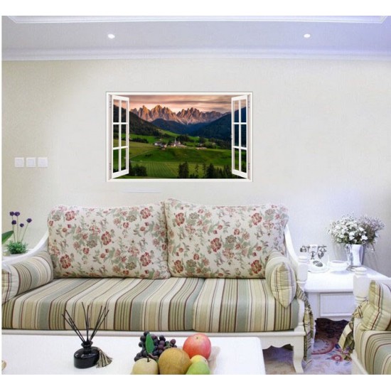 Sticker decorativ, Fereastra 3D, Dolomiti Italia, 85 cm, 676STK Sticker decorativ, Fereastra 3D, Dolomiti Italia, 85 cm, 676STK