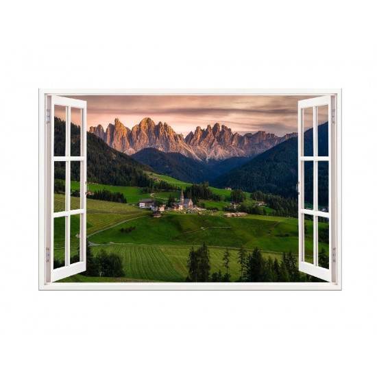 Sticker decorativ, Fereastra 3D, Dolomiti Italia, 85 cm, 676STK Sticker decorativ, Fereastra 3D, Dolomiti Italia, 85 cm, 676STK