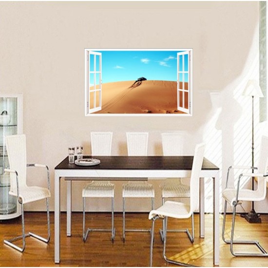 Sticker decorativ, Fereastra 3D, Dune de nisip, 85 cm, 622STK Sticker decorativ, Fereastra 3D, Dune de nisip, 85 cm, 622STK