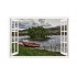 Sticker decorativ, Fereastra 3D, Lac, 85 cm, 606STK