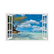 Sticker decorativ, Fereastra 3D, Mare, 85 cm, 677STK Sticker decorativ, Fereastra 3D, Mare, 85 cm, 677STK