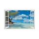 Sticker decorativ, Fereastra 3D, Mare, 85 cm, 677STK Sticker decorativ, Fereastra 3D, Mare, 85 cm, 677STK