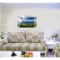 Sticker decorativ, Fereastra 3D, Munte, 85 cm, 679STK Sticker decorativ, Fereastra 3D, Munte, 85 cm, 679STK