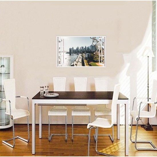 Sticker decorativ, Fereastra 3D, New York, 85 cm, 689STK Sticker decorativ, Fereastra 3D, New York, 85 cm, 689STK