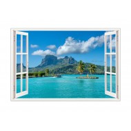 Sticker decorativ, Fereastra 3D, Ocean, 85 cm, 554STK Sticker decorativ, Fereastra 3D, Ocean, 85 cm, 554STK
