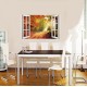 Sticker decorativ, Fereastra 3D, Padure, 85 cm, 540STK Sticker decorativ, Fereastra 3D, Padure, 85 cm, 540STK