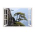 Sticker decorativ, Fereastra 3D, Peisaj de munte, 85 cm, 579STK