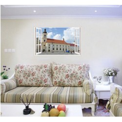 Sticker decorativ, Fereastra 3D, Sibiu, 85 cm, 631STK Sticker decorativ, Fereastra 3D, Sibiu, 85 cm, 631STK