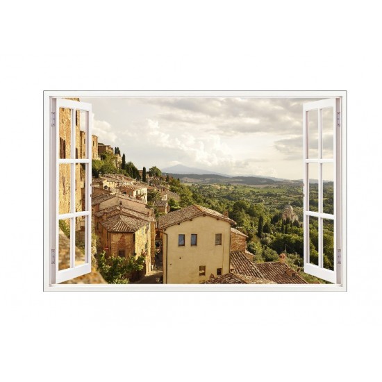 Sticker decorativ, Fereastra 3D, Toscana, 85 cm, 670STK Sticker decorativ, Fereastra 3D, Toscana, 85 cm, 670STK
