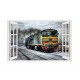 Sticker decorativ, Fereastra 3D, Tren, 85 cm, 523STK Sticker decorativ, Fereastra 3D, Tren, 85 cm, 523STK