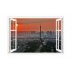 Sticker decorativ, Fereastra 3D, Turnul eiffel, 85 cm, 565STK Sticker decorativ, Fereastra 3D, Turnul eiffel, 85 cm, 565STK