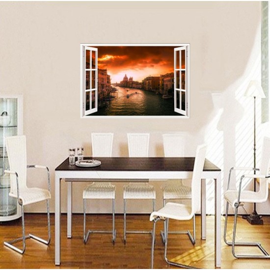 Sticker decorativ, Fereastra 3D, Viena, 85 cm, 567STK Sticker decorativ, Fereastra 3D, Viena, 85 cm, 567STK