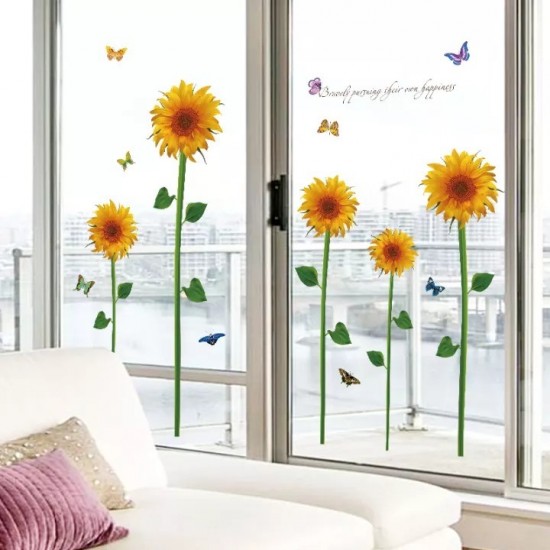 Sticker decorativ, Floarea soarelui, 150 cm, 785STK Sticker decorativ, Floarea soarelui, 150 cm, 785STK