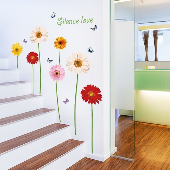 Sticker decorativ, Flori Gerbera, 125 cm, 803STK Sticker decorativ, Flori Gerbera, 125 cm, 803STK