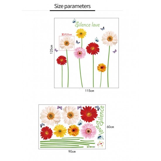 Sticker decorativ, Flori Gerbera, 125 cm, 803STK Sticker decorativ, Flori Gerbera, 125 cm, 803STK