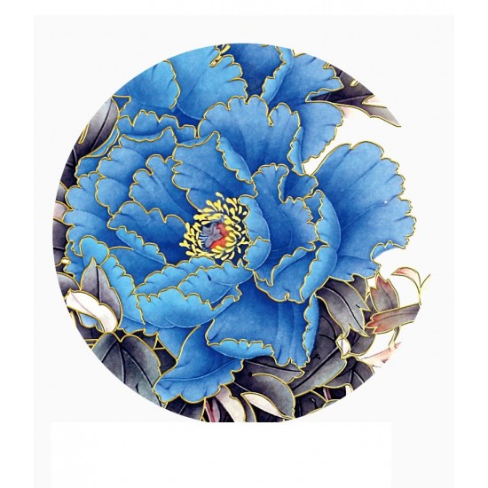 Sticker decorativ, Flori albastre, 130 cm, 802STK Sticker decorativ, Flori albastre, 130 cm, 802STK