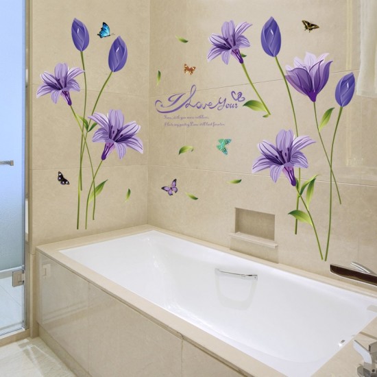 Sticker decorativ, Flori albastre, 160 cm, 744STK Sticker decorativ, Flori albastre, 160 cm, 744STK