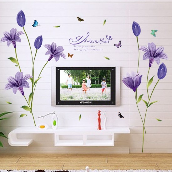 Sticker decorativ, Flori albastre, 160 cm, 744STK Sticker decorativ, Flori albastre, 160 cm, 744STK