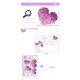 Sticker decorativ, Flori mov, 125 cm, 703STK Sticker decorativ, Flori mov, 125 cm, 703STK
