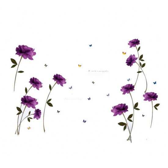 Sticker decorativ, Flori mov, 140 cm, 797STK Sticker decorativ, Flori mov, 140 cm, 797STK