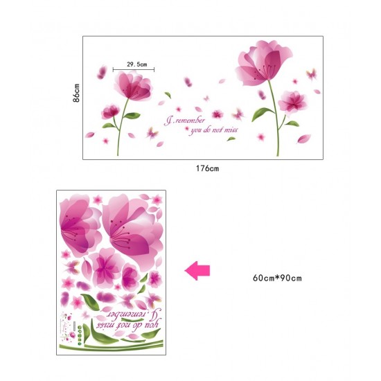 Sticker decorativ, Flori mov, 176 cm, 733STK Sticker decorativ, Flori mov, 176 cm, 733STK
