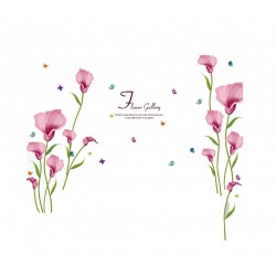 Sticker decorativ, Flori roz, 155 cm, 746STK