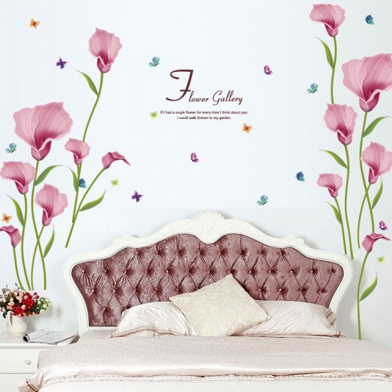 Sticker decorativ, Flori roz, 155 cm, 746STK Sticker decorativ, Flori roz, 155 cm, 746STK