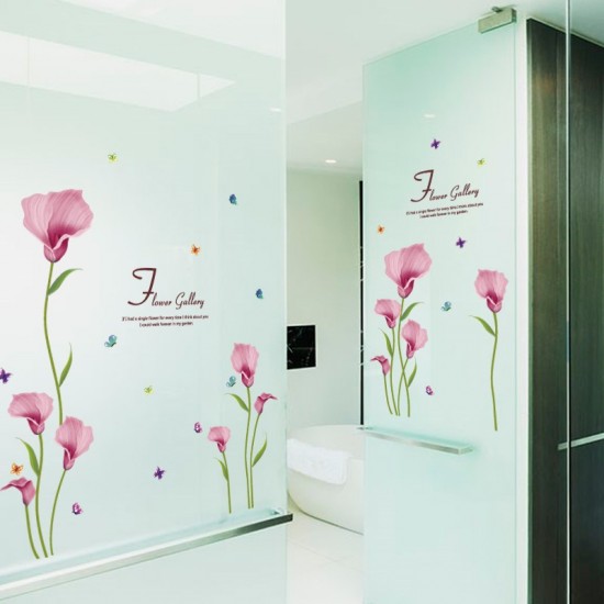 Sticker decorativ, Flori roz, 155 cm, 746STK Sticker decorativ, Flori roz, 155 cm, 746STK