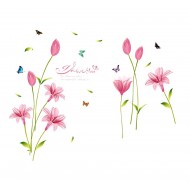 Sticker decorativ, Flori roz, 160 cm, 743STK