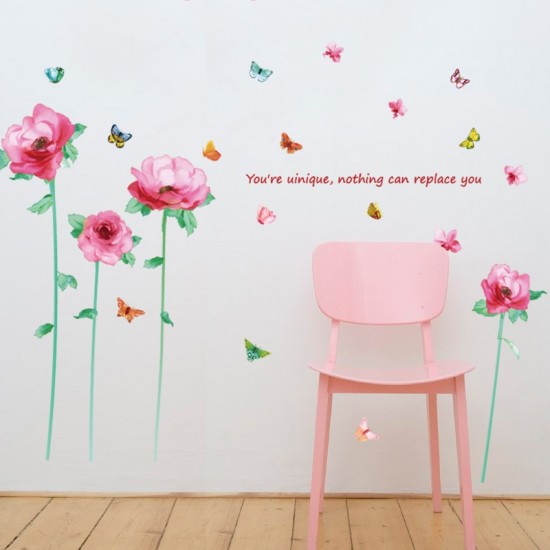 Sticker decorativ, Flori roz, 202 cm, 805STK Sticker decorativ, Flori roz, 202 cm, 805STK