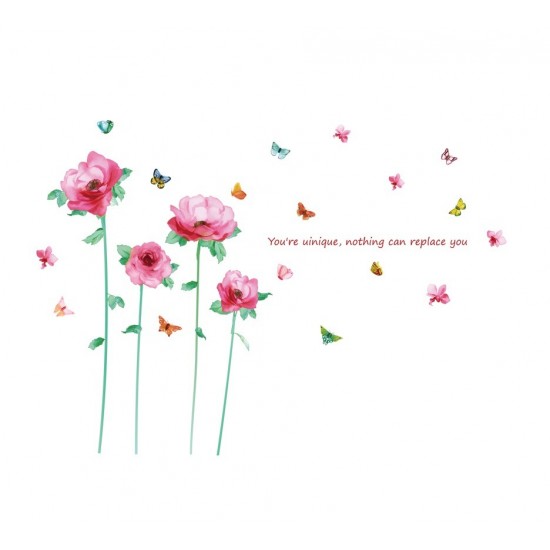 Sticker decorativ, Flori roz, 202 cm, 805STK Sticker decorativ, Flori roz, 202 cm, 805STK