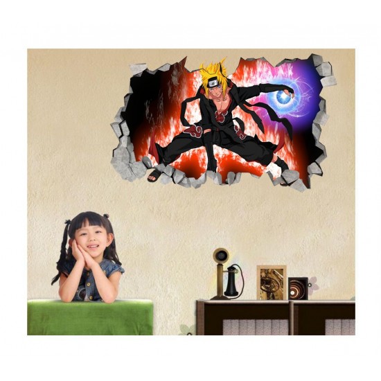 Sticker decorativ, Gaura in perete 3D, Anime, 85 cm, 1000-1STK Sticker decorativ, Gaura in perete 3D, Anime, 85 cm, 1000-1STK