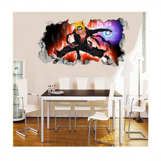 Sticker decorativ, Gaura in perete 3D, Anime, 85 cm, 1000-1STK Sticker decorativ, Gaura in perete 3D, Anime, 85 cm, 1000-1STK