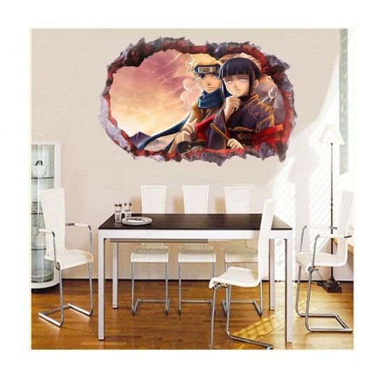 Sticker decorativ, Gaura in perete 3D, Anime, 85 cm, 1001STK Sticker decorativ, Gaura in perete 3D, Anime, 85 cm, 1001STK