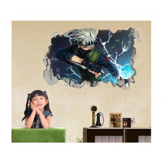 Sticker decorativ, Gaura in perete 3D, Anime, 85 cm, 1002-2STK Sticker decorativ, Gaura in perete 3D, Anime, 85 cm, 1002-2STK