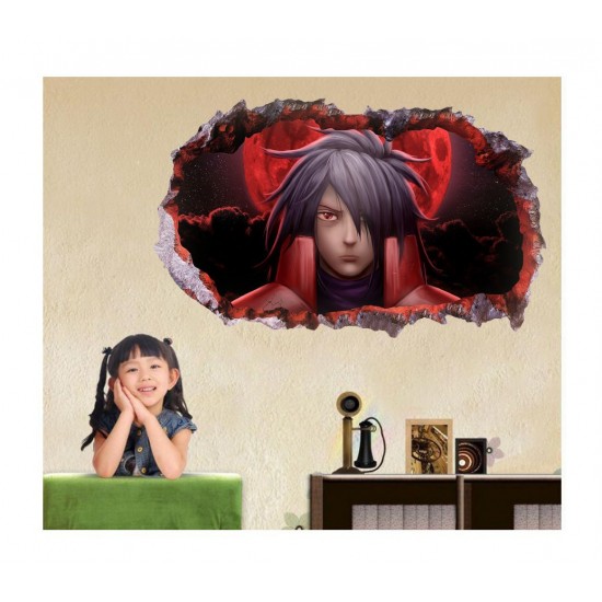 Sticker decorativ, Gaura in perete 3D, Anime, 85 cm, 1015STK Sticker decorativ, Gaura in perete 3D, Anime, 85 cm, 1015STK