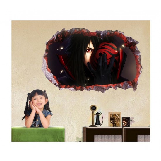 Sticker decorativ, Gaura in perete 3D, Anime, 85 cm, 1016STK Sticker decorativ, Gaura in perete 3D, Anime, 85 cm, 1016STK