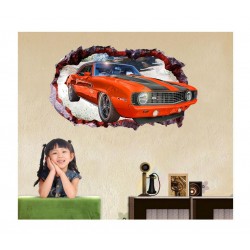 Sticker decorativ, Gaura in perete, Masina, 80 cm, 1006STK-1 Sticker decorativ, Gaura in perete, Masina, 80 cm, 1006STK-1