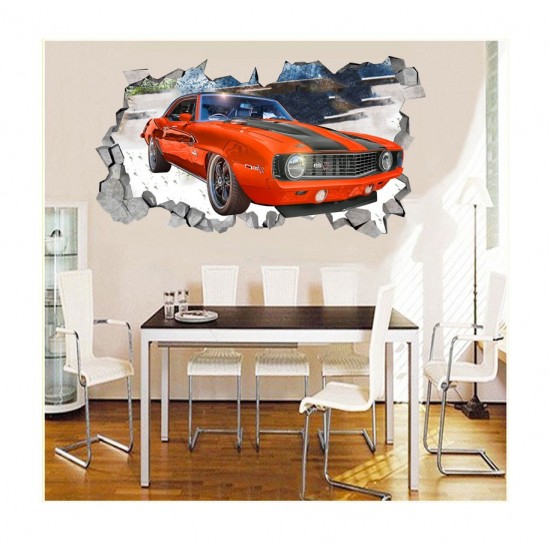 Sticker decorativ, Gaura in perete, Masina, 80 cm, 1006STK-2 Sticker decorativ, Gaura in perete, Masina, 80 cm, 1006STK-2
