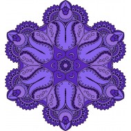 Sticker decorativ Mandala, Albastru, 50 cm , 1065STK Sticker decorativ Mandala, Albastru, 50 cm , 1065STK