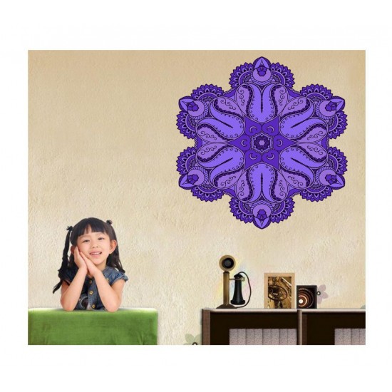 Sticker decorativ Mandala, Albastru, 50 cm , 1065STK Sticker decorativ Mandala, Albastru, 50 cm , 1065STK
