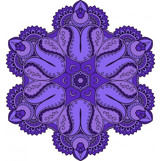 Sticker decorativ Mandala, Albastru, 50 cm , 1065STK Sticker decorativ Mandala, Albastru, 50 cm , 1065STK
