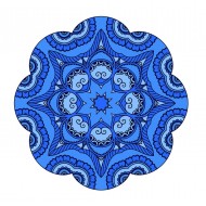 Sticker decorativ Mandala, Albastru, 50 cm , 1066STK Sticker decorativ Mandala, Albastru, 50 cm , 1066STK