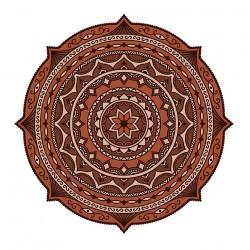 Sticker decorativ Mandala, Maro, 50 cm, 1069STK