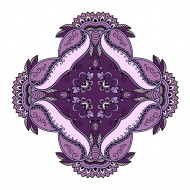 Sticker decorativ Mandala, Mov, 50 cm , 1063STK Sticker decorativ Mandala, Mov, 50 cm , 1063STK